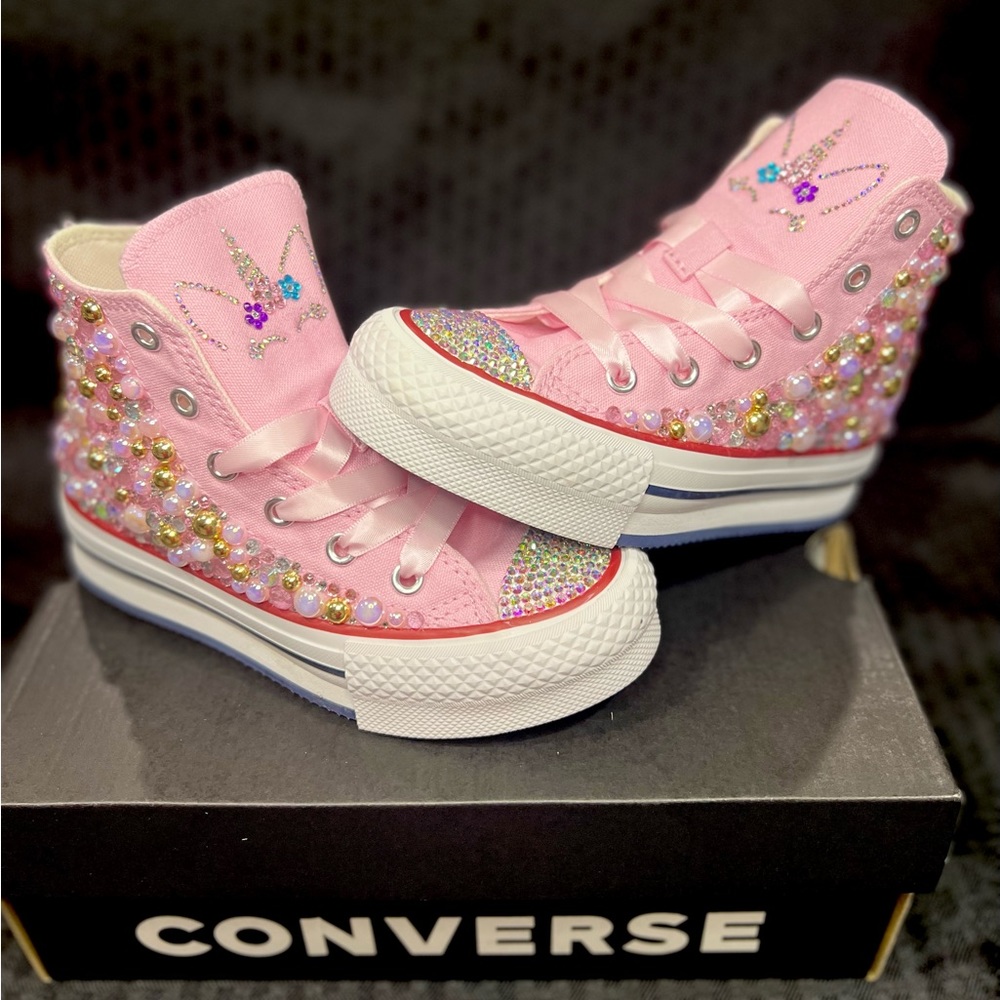 Unicorn Shoes Custom Converse with Rhinestones